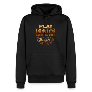 Jouez de la guitare électrique et faites-vous écraser par la basse - Sweat à capuche Premium bio Homme - noir - Devant - Nico (187cm)