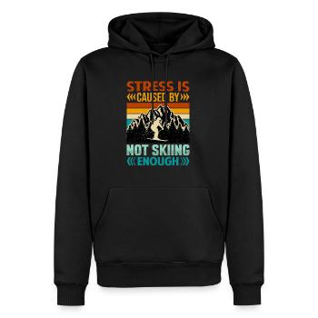 Ski Fahren Stress Is Caused By Not Skiing Enough - Männer Premium Bio Hoodie - Schwarz - Vorne - Nico (187cm)