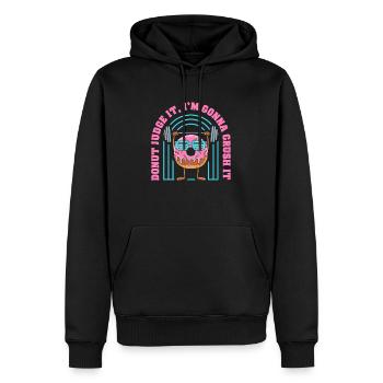Donut Fitness Funny Donut Gym - Sweat à capuche Premium bio Homme - noir - Devant - Nico (187cm)