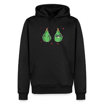 Cute Pear Couple Hugging Pear Fruit Lovers - Männer Premium Bio Hoodie - Schwarz - Vorne - Nico (187cm)