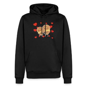 Cute Potato Couple Hugging Potato Fruit Lovers - Männer Premium Bio Hoodie - Schwarz - Vorne - Nico (187cm)