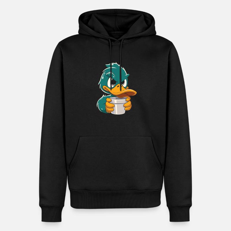 Ente - Männer Premium Bio Hoodie - Schwarz