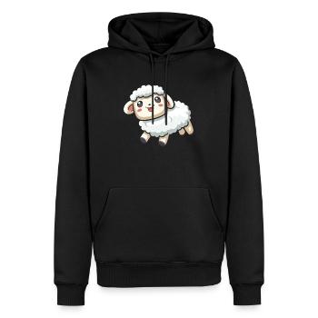 Sheep - Men’s Premium Organic Hoodie - black - Front - Nico (187cm)