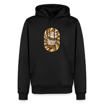 Kaffee Cafe - Männer Premium Bio Hoodie - Schwarz - Vorne - Nico (187cm)