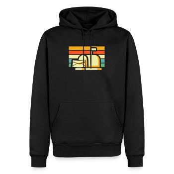 Facteur Facteur - Sweat à capuche Premium bio Homme - noir - Devant - Nico (187cm)