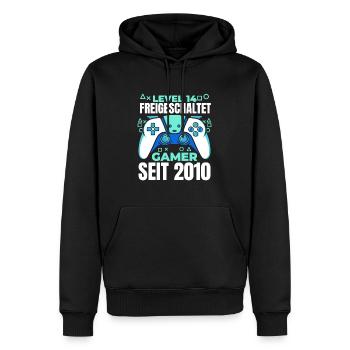 Gaming 14. Geburtstag 5 Jahre Gamer - Männer Premium Bio Hoodie - Schwarz - Vorne - Nico (187cm)