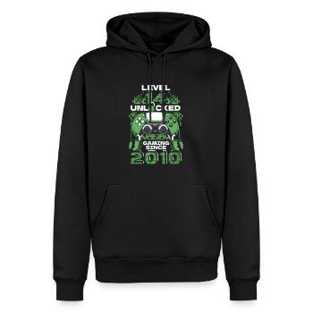 Gaming 14. Geburtstag 5 Jahre Gamer - Männer Premium Bio Hoodie - Schwarz - Vorne - Nico (187cm)