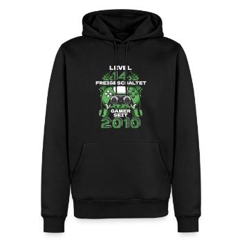 Gaming 14. Geburtstag 5 Jahre Gamer - Männer Premium Bio Hoodie - Schwarz - Vorne - Nico (187cm)