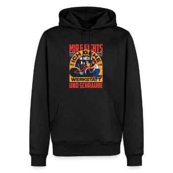 Mir Reichts! Ich Geh In Meine Werkstatt Schrauben - Männer Premium Bio Hoodie - Schwarz - Vorne - Nico (187cm)