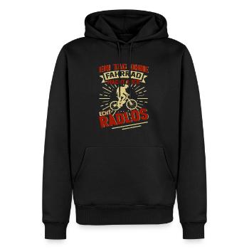 Ein Tag Ohne Fahrrad Macht Mich Echt Radlos - Männer Premium Bio Hoodie - Schwarz - Vorne - Nico (187cm)