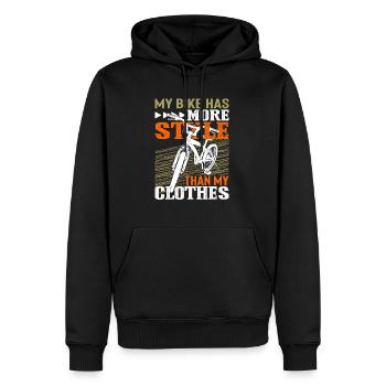 Mein Bike Hat Mehr Style Als Meine Klamotten - Männer Premium Bio Hoodie - Schwarz - Vorne - Nico (187cm)
