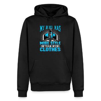 Mein Bike Hat Mehr Style Als Meine Klamotten - Männer Premium Bio Hoodie - Schwarz - Vorne - Nico (187cm)