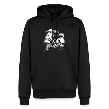 Moto Motard Motard - Sweat à capuche Premium bio Homme - noir - Devant - Nico (187cm)