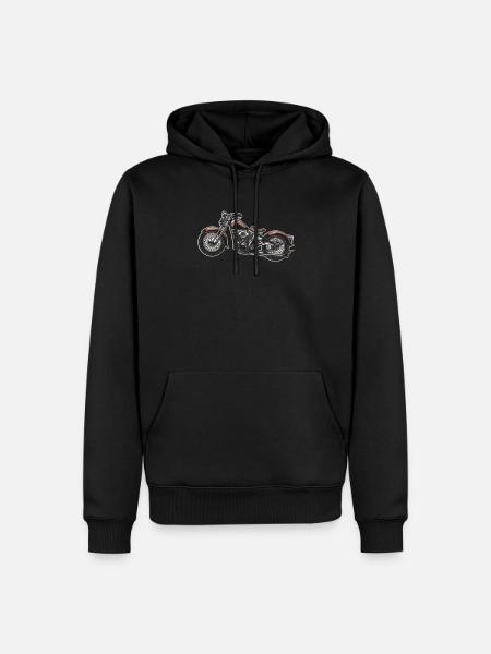 Motorfiets Biker Motorfiets - Mannen Premium Bio hoodie - zwart