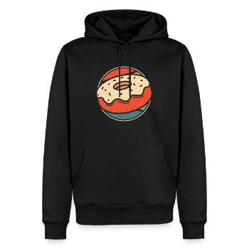 Doughnut - Men’s Premium Organic Hoodie - black - Front - Nico (187cm)