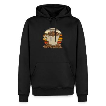 Kaffee Cafe - Männer Premium Bio Hoodie - Schwarz - Vorne - Nico (187cm)