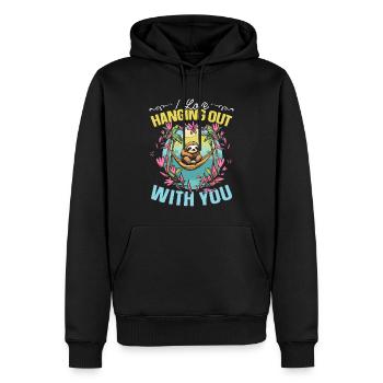 Valentinstag-Geschenk 14. Februar Süsses Faultier - Männer Premium Bio Hoodie - Schwarz - Vorne - Nico (187cm)