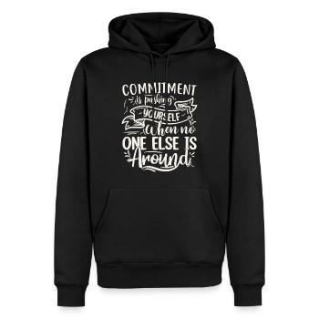 Funny Quotes And Jokes Hilarious Sayings And Humor - Männer Premium Bio Hoodie - Schwarz - Vorne - Nico (187cm)