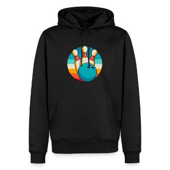 Bowling Bowlen Bowler - Männer Premium Bio Hoodie - Schwarz - Vorne - Nico (187cm)