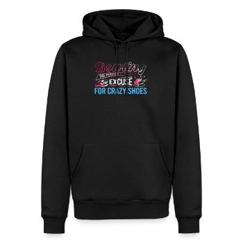 LE BOWLING : L’EXCUSE PARFAITE POUR DES CHAUSSURES FOLLES - Sweat à capuche Premium bio Homme - noir - Devant - Nico (187cm)