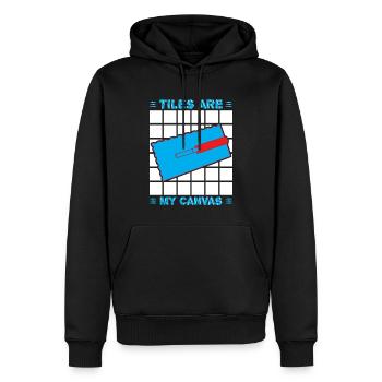 Beruf Bester Fliesenleger Geschenk-Idee - Männer Premium Bio Hoodie - Schwarz - Vorne - Nico (187cm)