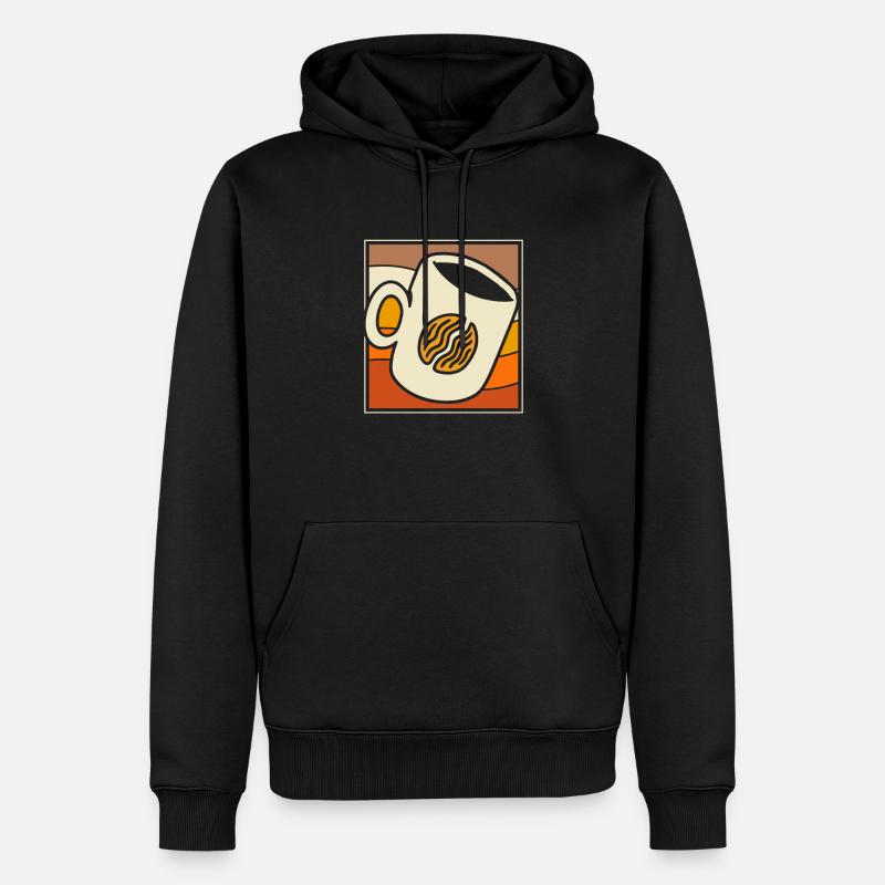 Kaffee Cafe - Männer Premium Bio Hoodie - Schwarz