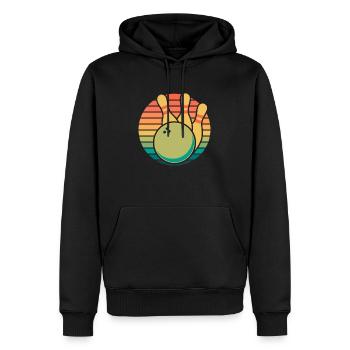 Bowling Bowlen Bowler - Männer Premium Bio Hoodie - Schwarz - Vorne - Nico (187cm)