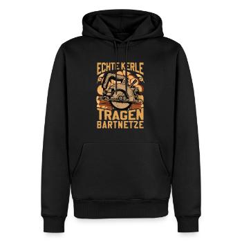 Foresterie Foresterie Pêcheur Disant De Vrais Gars - Sweat à capuche Premium bio Homme - noir - Devant - Nico (187cm)