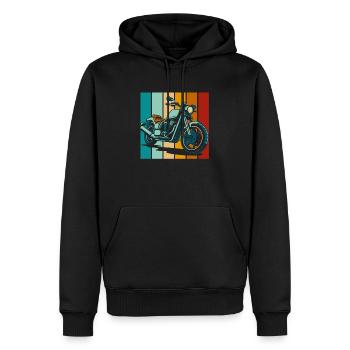 Motorrad Biker Motorbike - Männer Premium Bio Hoodie - Schwarz - Vorne - Nico (187cm)