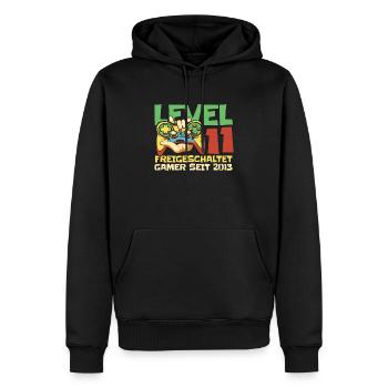 Gaming 11. Geburtstag 11 Jahre Gamer - Männer Premium Bio Hoodie - Schwarz - Vorne - Nico (187cm)