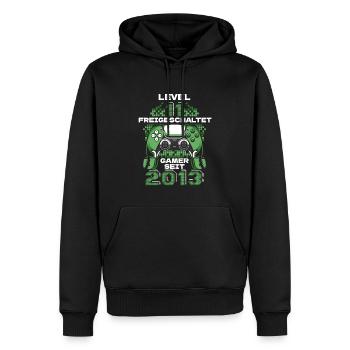 Gaming 11. Geburtstag 11 Jahre Gamer - Männer Premium Bio Hoodie - Schwarz - Vorne - Nico (187cm)
