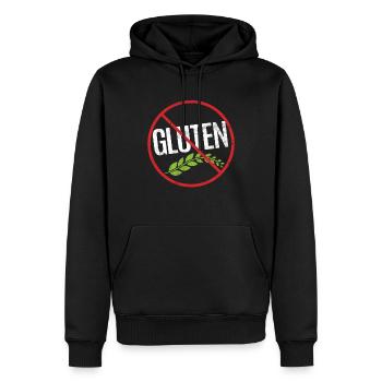 Pas de mise en garde contre les allergies au gluten Allergique - Sweat à capuche Premium bio Homme - noir - Devant - Nico (187cm)