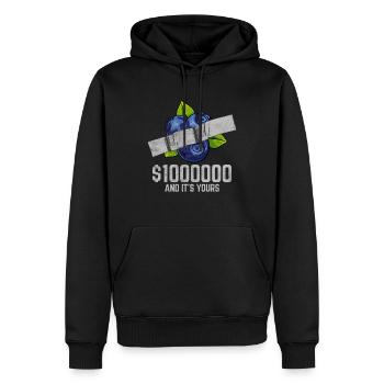 Ruban adhésif myrtille Fruit amant citation drôle - Sweat à capuche Premium bio Homme - noir - Devant - Nico (187cm)