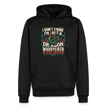 Dragon Whisperer - Je ne ronfle pas - Sweat à capuche Premium bio Homme - noir - Devant - Nico (187cm)