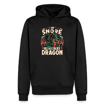 Dragon Whisperer - Je ne ronfle pas - Sweat à capuche Premium bio Homme - noir - Devant - Nico (187cm)