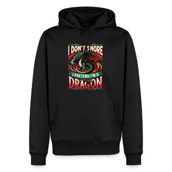 Dragon Whisperer - Je ne ronfle pas - Sweat à capuche Premium bio Homme - noir - Devant - Nico (187cm)