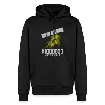 Klebeband Olivenfruchtliebhaber Lustiges Zitat - Männer Premium Bio Hoodie - Schwarz - Vorne - Nico (187cm)