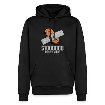 Duct Tape Date Fruit Lover Funny Quote - Men’s Premium Organic Hoodie - black - Front - Nico (187cm)