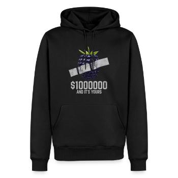 Klebeband Holunderbeere Fruchtliebhaber Lustiges Zitat - Männer Premium Bio Hoodie - Schwarz - Vorne - Nico (187cm)