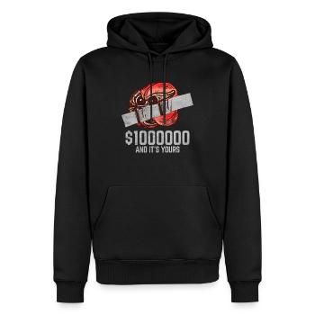 Ruban adhésif Ackee Fruit Lover citation drôle - Sweat à capuche Premium bio Homme - noir - Devant - Nico (187cm)
