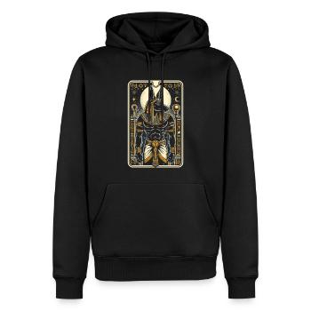 Anubis Ägyptischer Gott Mythologie Ägypten Pharao - Männer Premium Bio Hoodie - Schwarz - Vorne - Nico (187cm)
