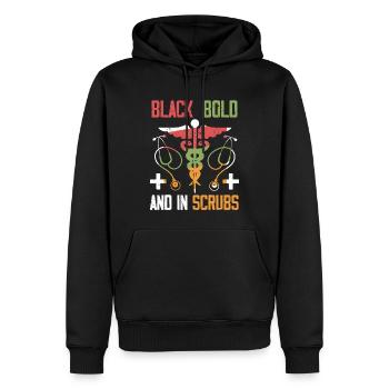 Black History Black Pride Arzt Krankenschwester - Männer Premium Bio Hoodie - Schwarz - Vorne - Nico (187cm)