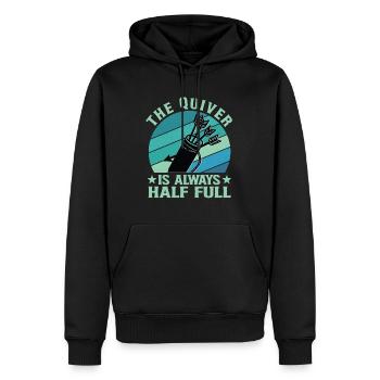 Lustiger Bogenschießen Spruch - Quiver is full - Männer Premium Bio Hoodie - Schwarz - Vorne - Nico (187cm)