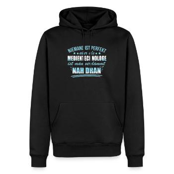 Lustige Medientechnologe Arbeit Medienproduktion - Men’s Premium Organic Hoodie - black - Front - Nico (187cm)