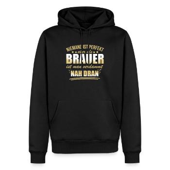 Lustige Brauer Beruf Arbeit Zitate Herstellung - Men’s Premium Organic Hoodie - black - Front - Nico (187cm)