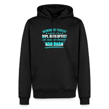 Lustige Dipl. Orthoptist Beruf Arbeit Untersuchung - Men’s Premium Organic Hoodie - black - Front - Nico (187cm)