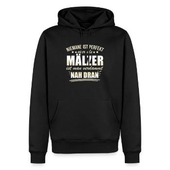Lustige Mälzer Beruf Arbeit Zitate Verarbeitung - Men’s Premium Organic Hoodie - black - Front - Nico (187cm)