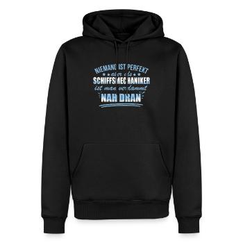 Lustige Schiffsmechaniker Beruf Reparatur Schiff - Men’s Premium Organic Hoodie - black - Front - Nico (187cm)