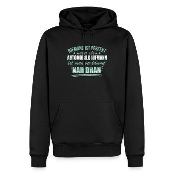 Lustige Automobilkaufmann Beruf Verkauf Autos - Men’s Premium Organic Hoodie - black - Front - Nico (187cm)