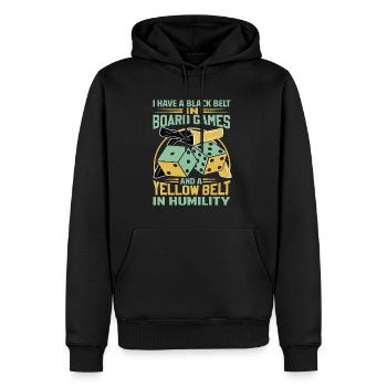 Brettspiel Spruch - Schüchtern , Introvertiert - Männer Premium Bio Hoodie - Schwarz - Vorne - Nico (187cm)